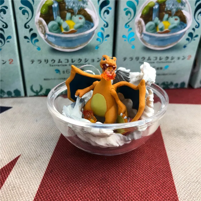 Фото Экшн фигурка из аниме Такара Charizard Psyduck Articuno together Pi Cubone прозрачный мяч Покемон