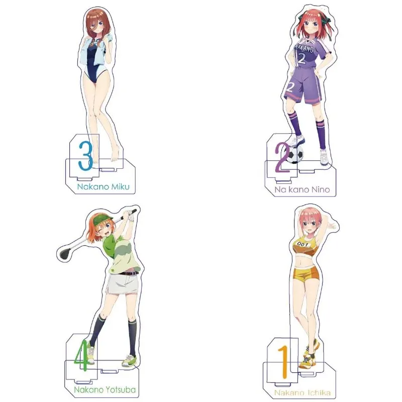 Аниме квинтуплет акриловая подставка брелок Nakano Ichika Nino Miku Yotsuba Itsuki коллекционный