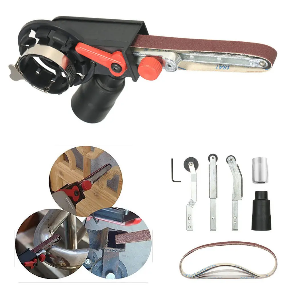 Lixando a Cabeça da Correia Moedor de Ângulo Lixar para 100 Mini Faça Você Mesmo Elétrica Máquina Broca Apontador Gravador – 115 125mm Adaptador