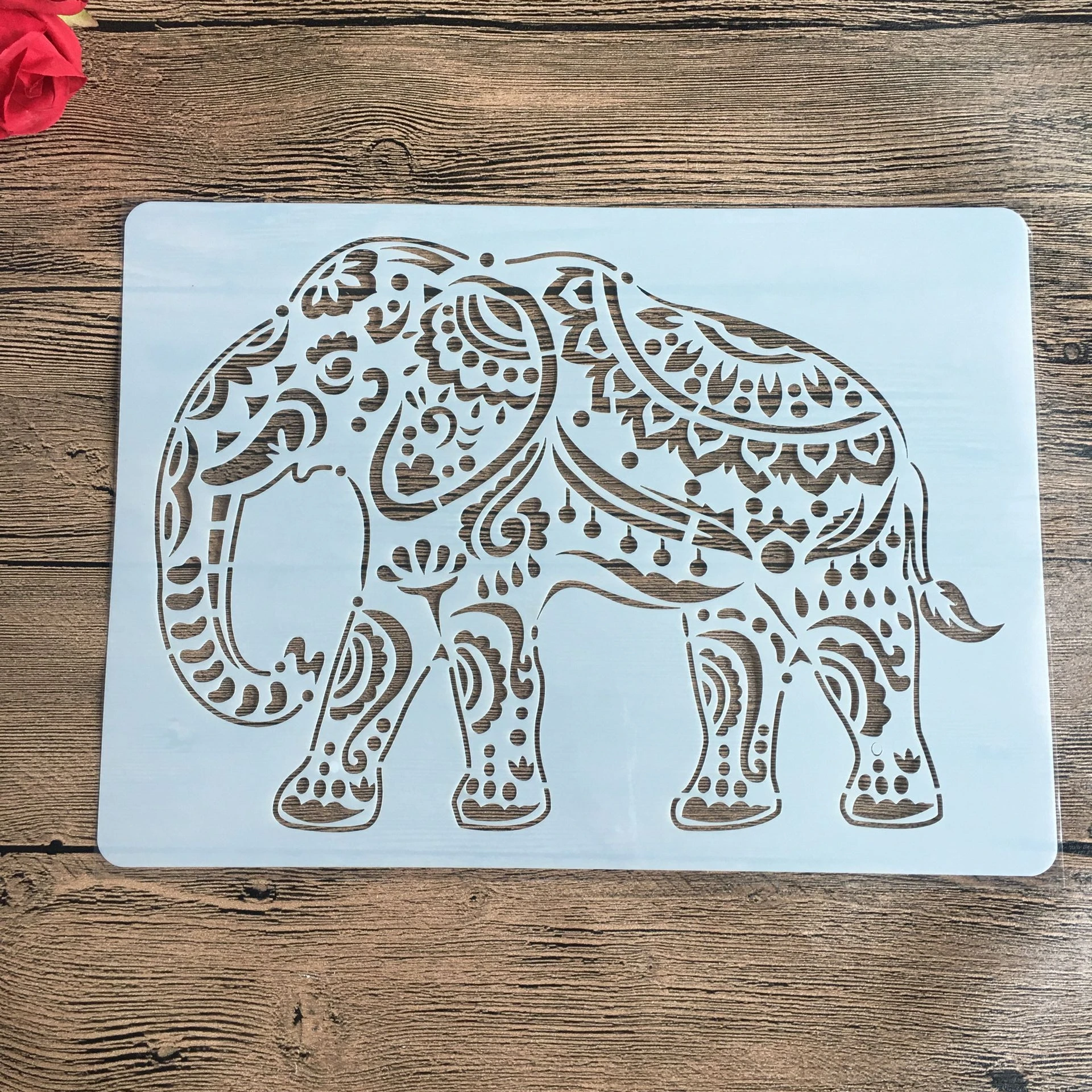 

A4 29 * 21cm creative animal Elephant DIY stencil wall painting scrapbook coloring photo album decorative paper card template