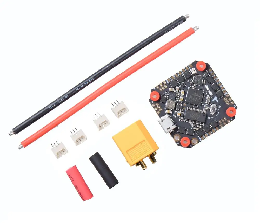 GHF411AIO F4 Контроллер полета AIO Betaflight OSD 2 4S BLHELI_S 20A / 30A ESC Бесщеточный для 3 5 ''Мини RC