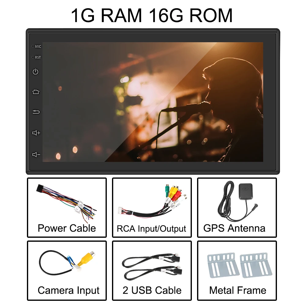 

LEEPEE Universal 7" audio Navigation GPS Navigation Android 9.1 Bluetooth Wifi 2 din Car Radio Android Multimedia Player