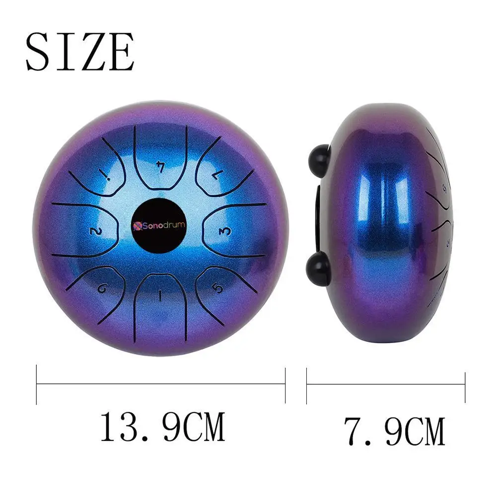 

Ethereal Drum Hand Drumming Sanskrit Tone Empty Drum Sound 8 Instrument Titanium Ethereal Hand drum inch Tone 5.5 Dish stee J8Q4