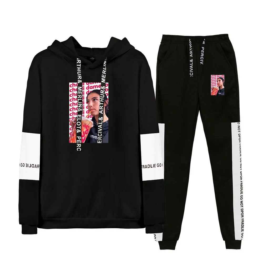 Новинка Свитшот Merch Charli Damelio спортивные брюки костюм для мужчин и женщин уличная