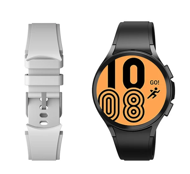 Original Silicone Band for Samsung Galaxy Watch4 Classic 46mm42mm Silicone Strap for Galaxy Watch 4/5 44mm 40mm 20mm Sport Strap