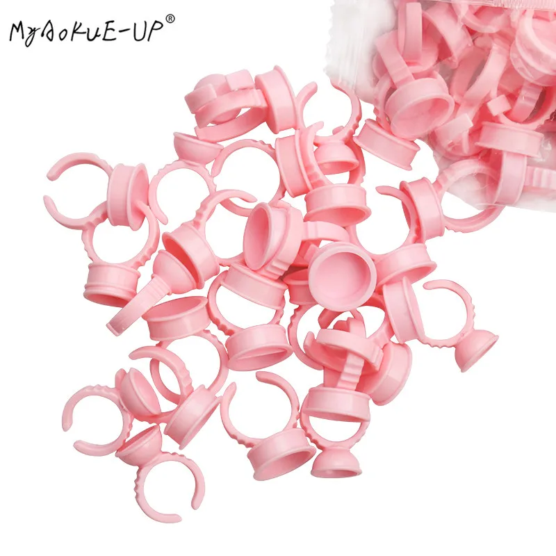 Одноразовый розовый поддон для клея контейнер наращивания ресниц пигмент