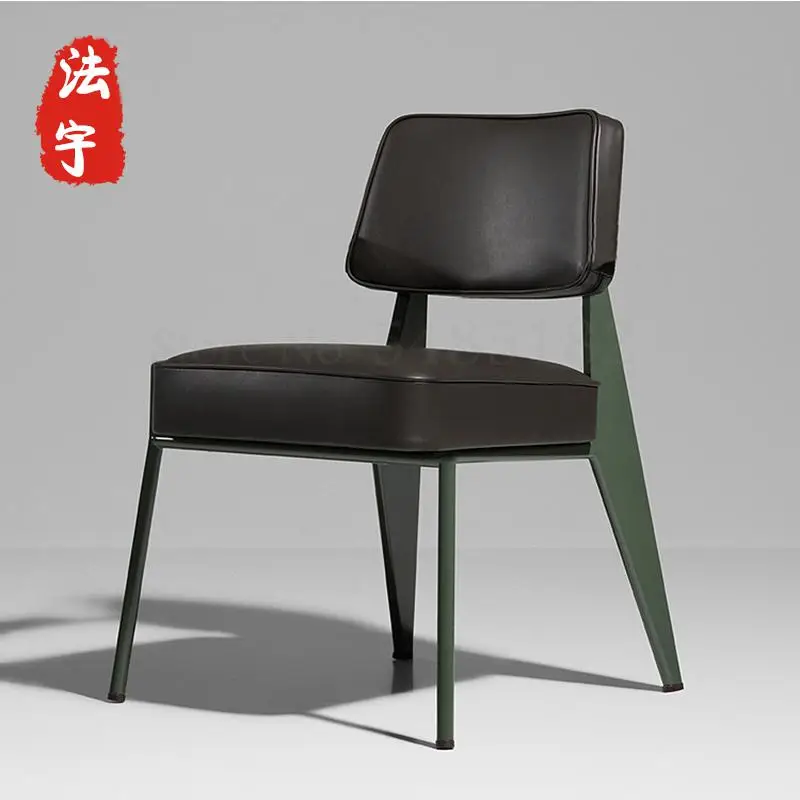 Jean Prouve RAW Скандинавское кресло в стиле милитари металлическое кофейное обеденный