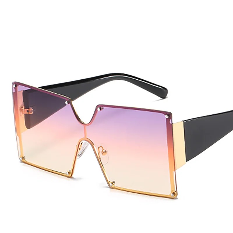 

Солнцезащитные очки в большой оправе, европейские и американские модные солнечные очки равномерного типа, уличные дорожные пляжные очки