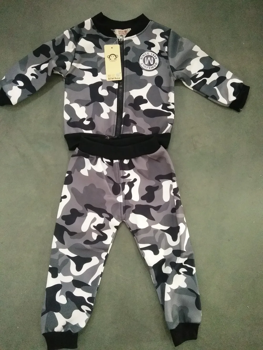 Детский зимний шерстяной костюм свитер с принтом повседневный комплект для