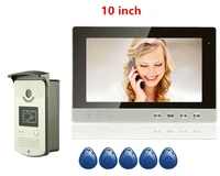 10 color screen video door phone intercom home security system rfid access doorbell camera free shipping