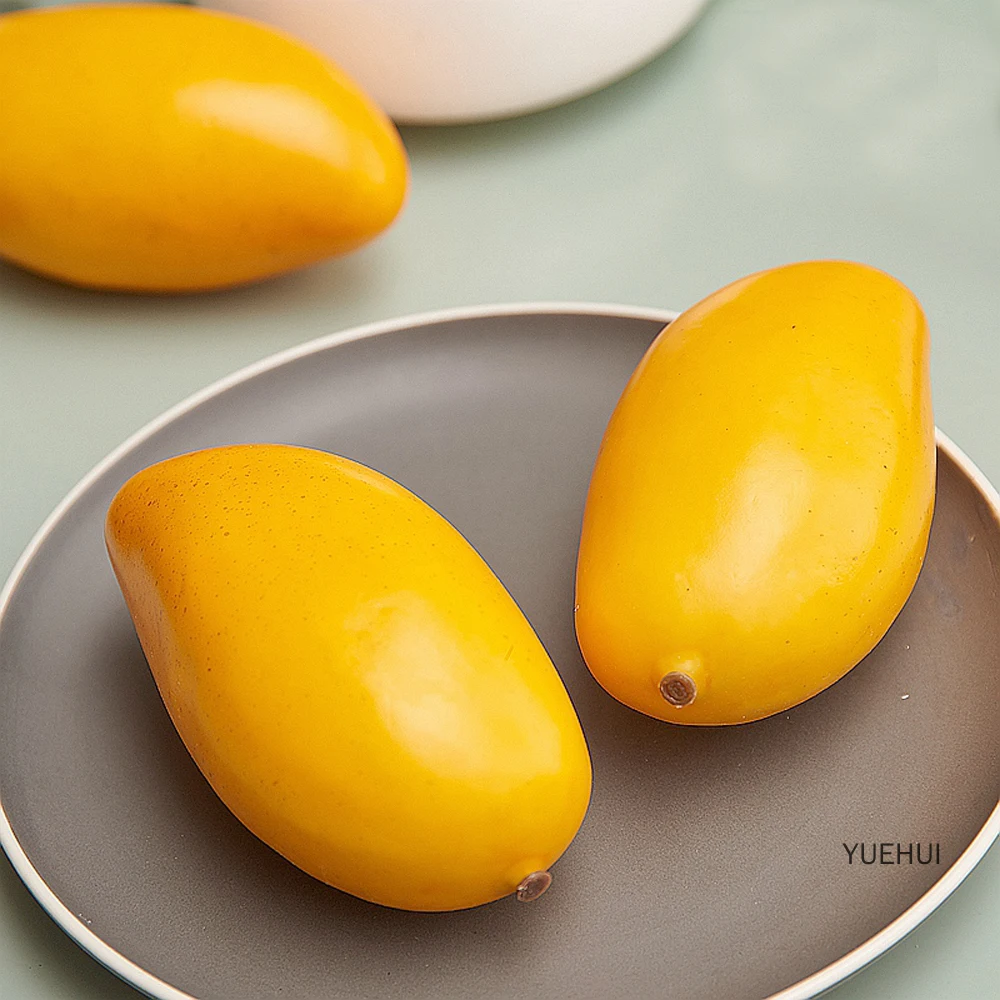 Искусственные плоды манго и пластиковые поддельные украшения красного цвета 10