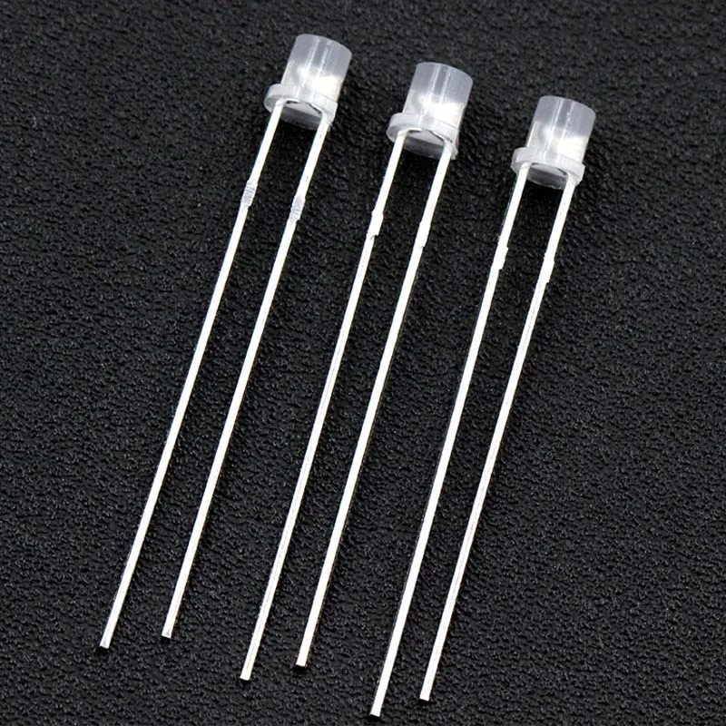 1000 шт 3 мм плоская голова туман Длинная нога высокая яркость белый синий зеленый