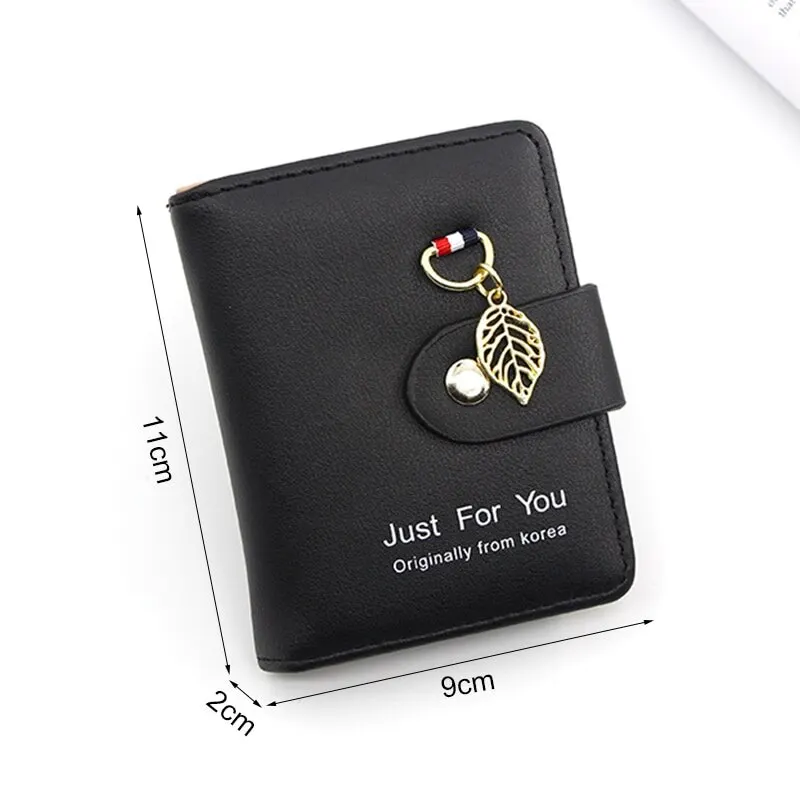 

Women Wallets 2021 New Luxury Brand Red Black Small Mini Coin Purse Hasp Card Holder Lady Wallet Zipper Female Leather Buckle