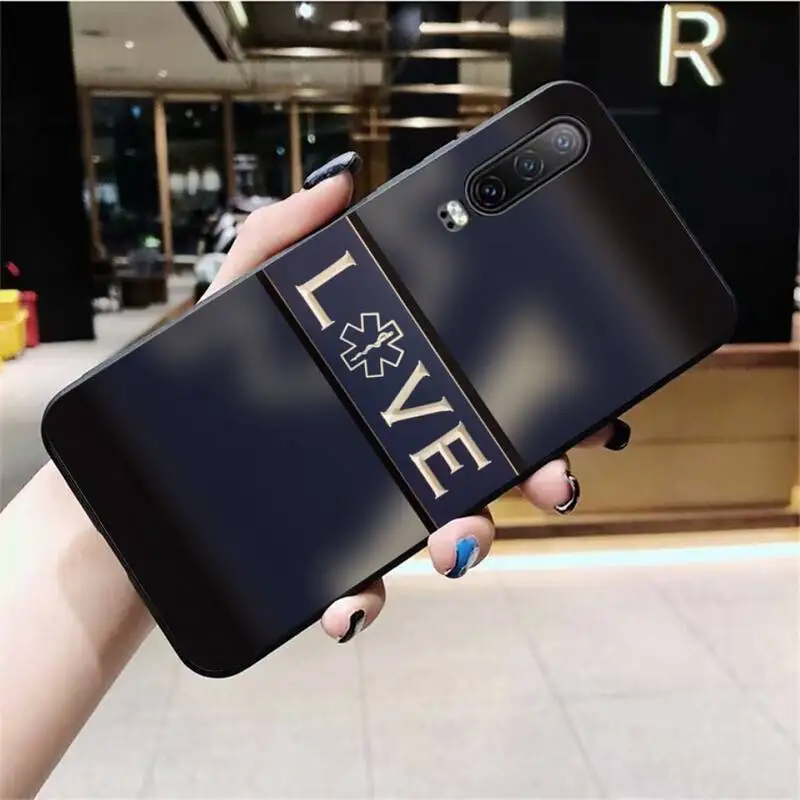 EMT EMS медицинский спасательный значок черный мягкий чехол для телефона Huawei P40 P30 P20
