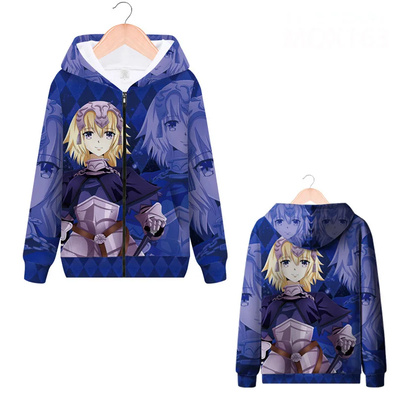 1 Fate/Stay Night Saber Altria Pendragon Jeanne d'Arc куртка для косплейный костюм с капюшоном для мужчин и женщин свитшот на молнии с капюшоном уличная - Color: 1