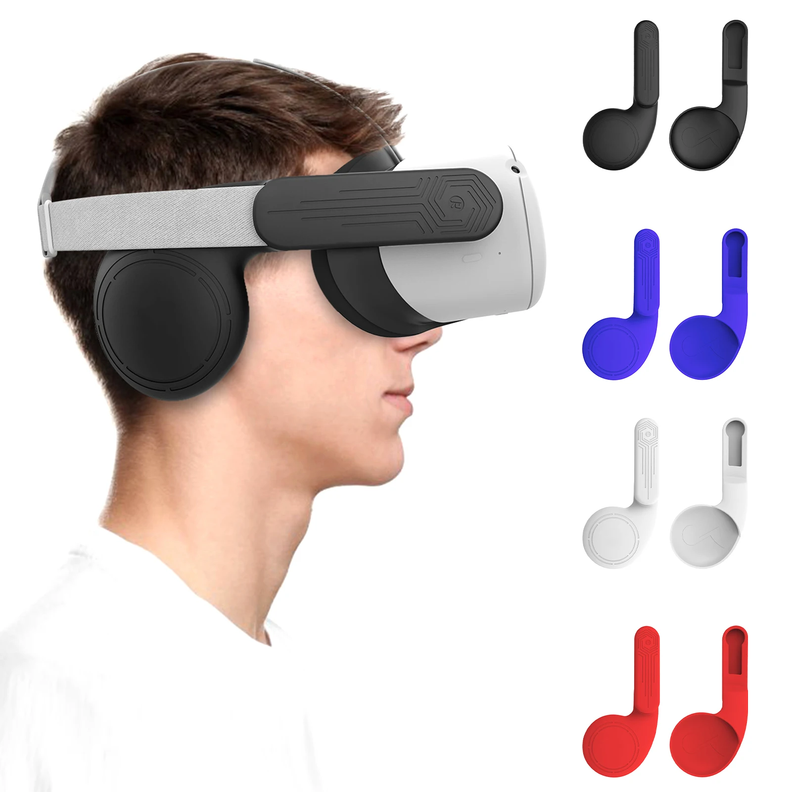 Acessórios para Oculus Fone de Ouvido Melhorar a Solução de Som para Busca Quest Silicone Orelha Muffs Redução Ruído Earmuffs vr 2