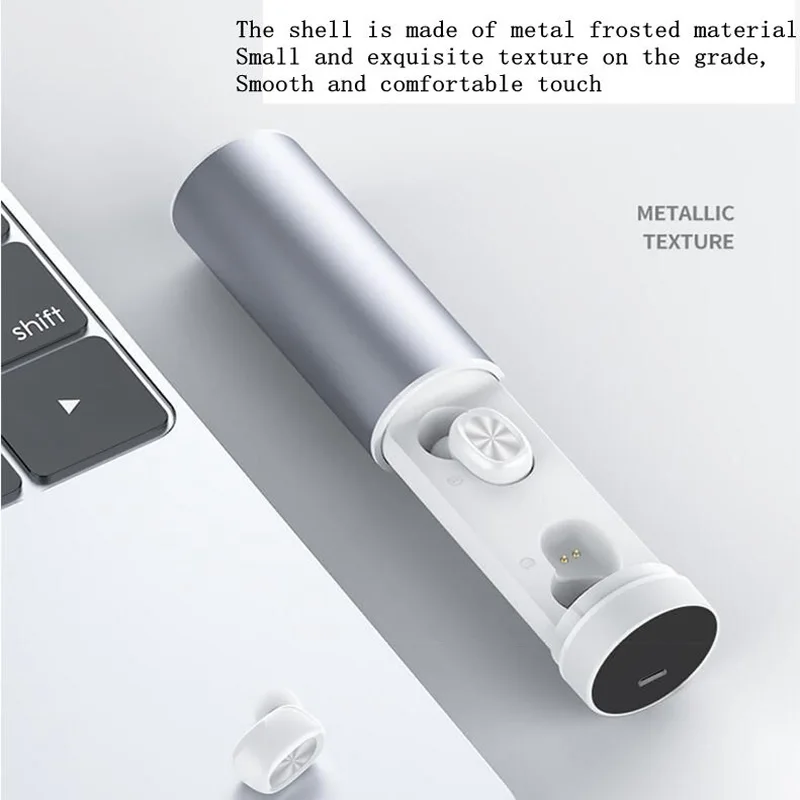 Smart touch wireless 5.0 binaural bluetooth headset sports sweatproof, power display digital display, long battery life