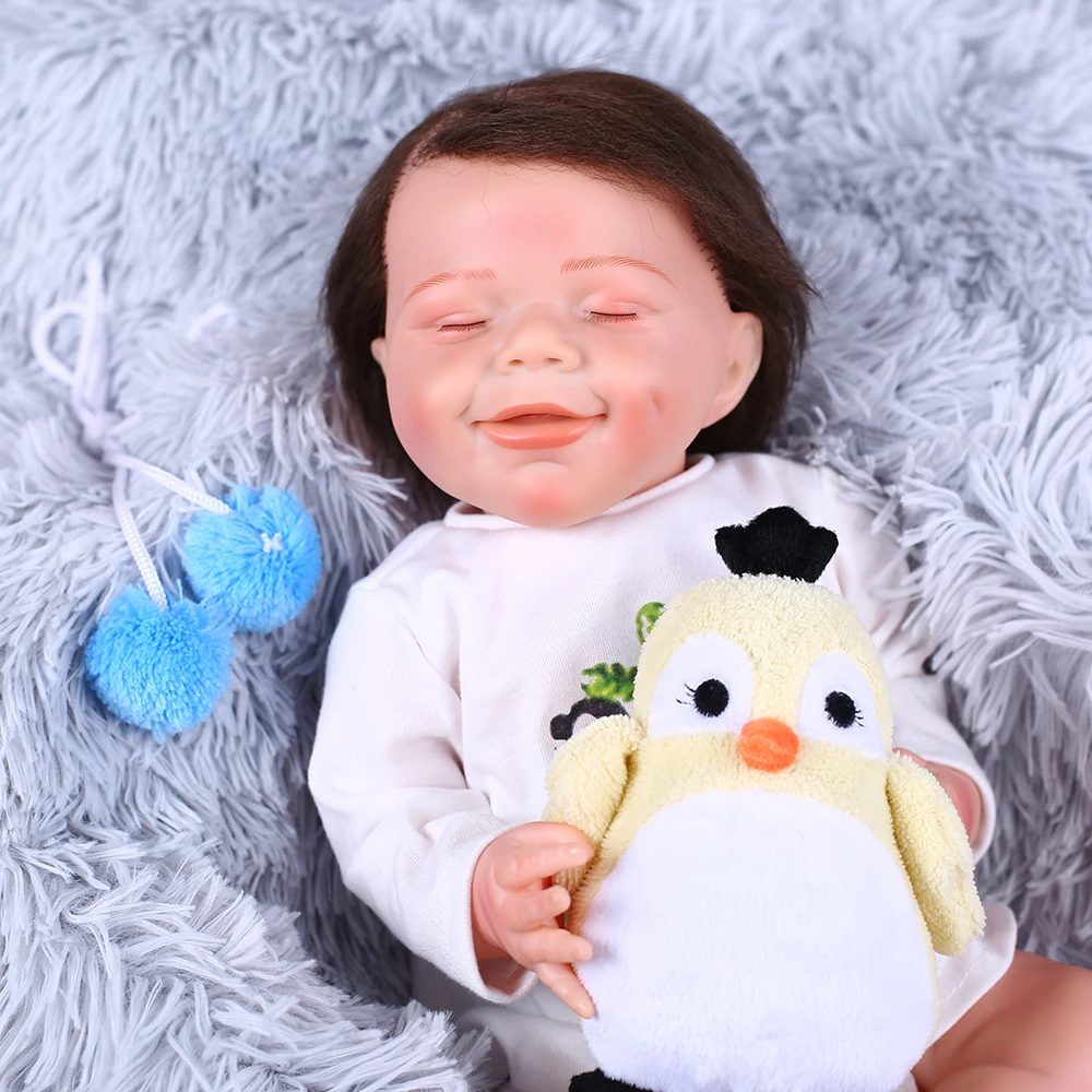 

48CM Bebe Reborn Premie Newborn Real Soft Touch Cuddly Baby Detailed Hand Painting Collectible Art Doll