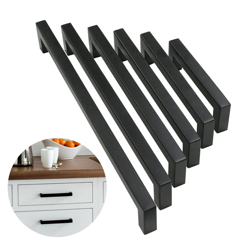 

1pcs black square handle stainless steel handle furniture small handle fashion drawer handle wooden door handle