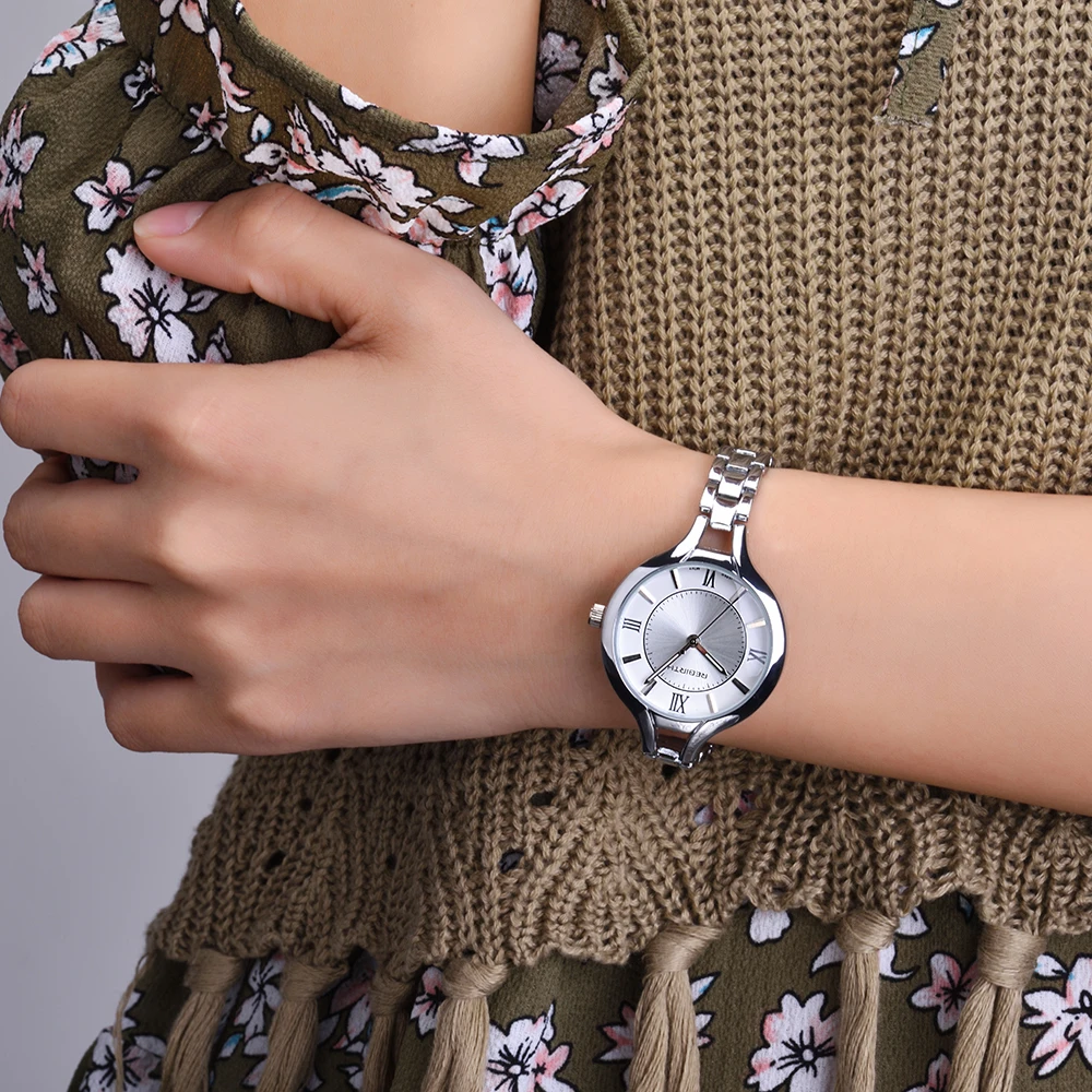 Часы наручные женские из нержавеющей стали роскошные повседневные