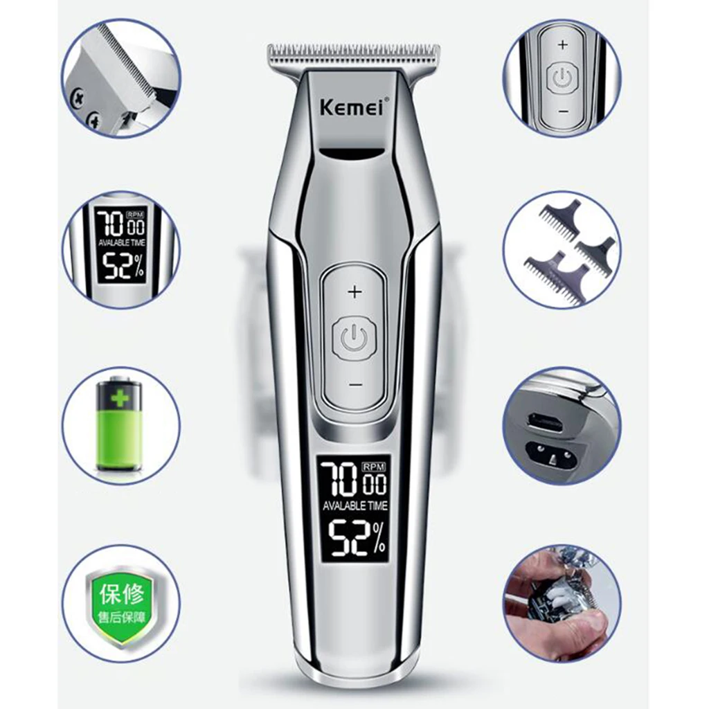 Kemei KM 5027 профессиональная электрическая машинка для стрижки волос мужчин