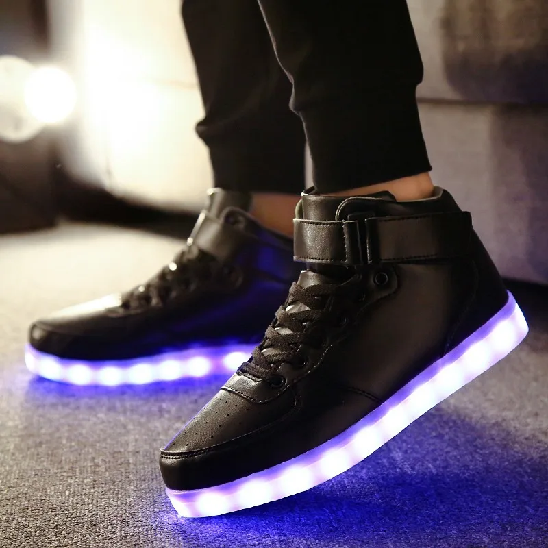 Size 25-40 Unisex Led Light Up Shoes Luminous Sneakers for Boys and Girls Children Glowing Casual with Sole | Детская одежда и