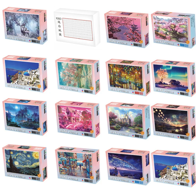Пазлы для картин 1000 штук деревянные сборочные пазлы игрушки взрослых детей
