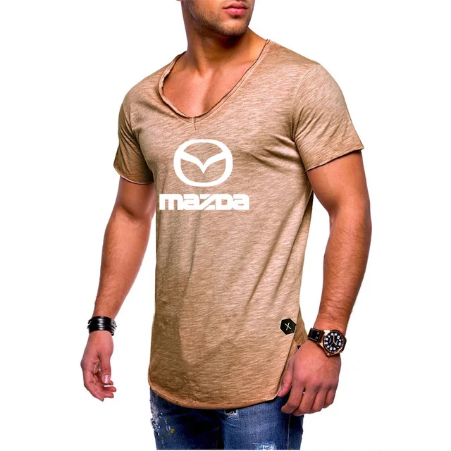 Новинка 2020 Летняя мужская футболка с коротким рукавом для Mazda логотипом