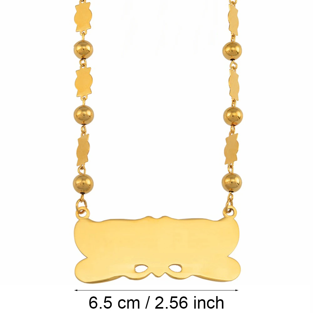 Anniyo Customize Name Pendant Beads Necklaces Women Men Chuuk Marshallese Guam Hawaii Islands Jewellery Micronesia Gift #054021 | Украшения