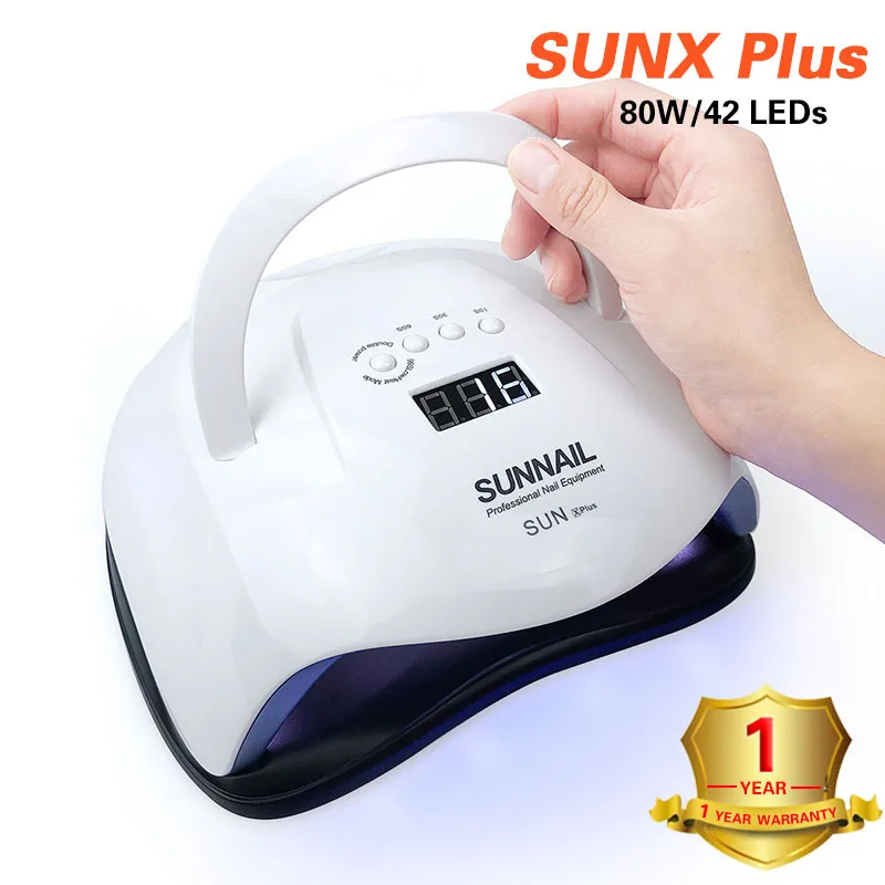 Бренд 48 Вт/80 Вт УФ светодиодная лампа для сушки ногтей 42 шт. светодиодные