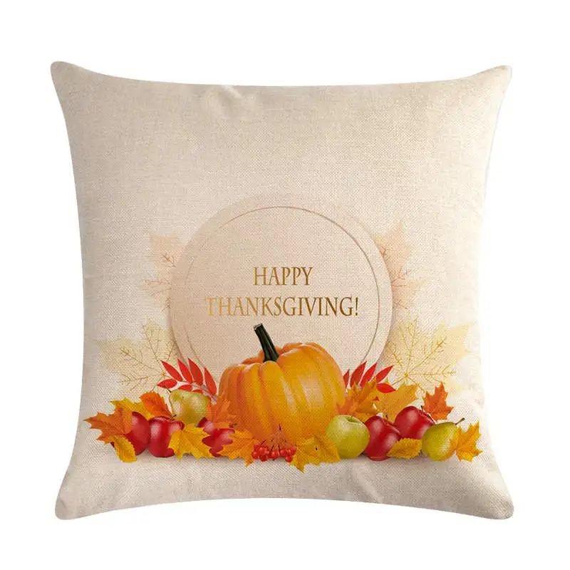 

Apple maple leaf linen cotton cushion cover car home sofa decorative cushion cover 45x45