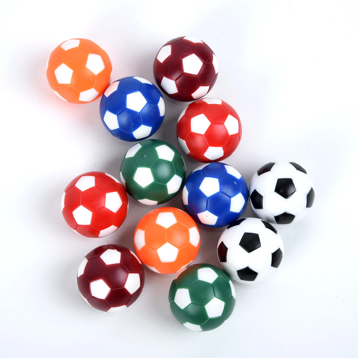 

12Pcs ColorfulColorful Foosball Table Soccer Balls Mini Table Football Indoor Game Kid Play Toys Plastic Sport Soccer Tables 32M