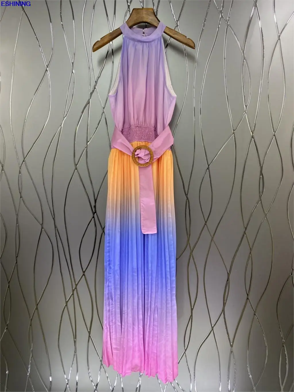 

2021 seaside vacation beach skirt female tourist dress rainbow color