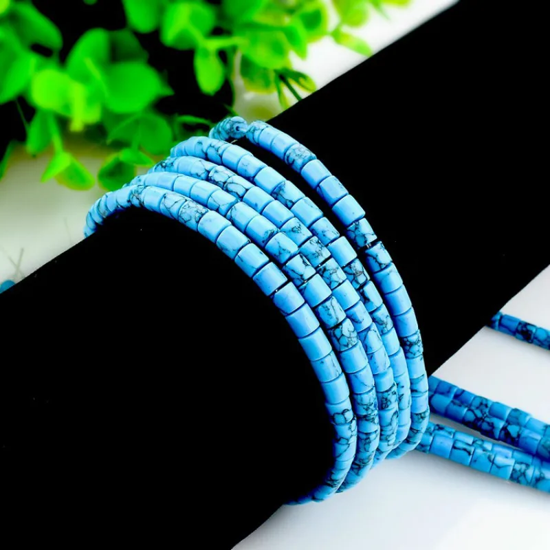 Бусины Из синей сосны для изготовления ювелирных изделий ручной работы 4 х4