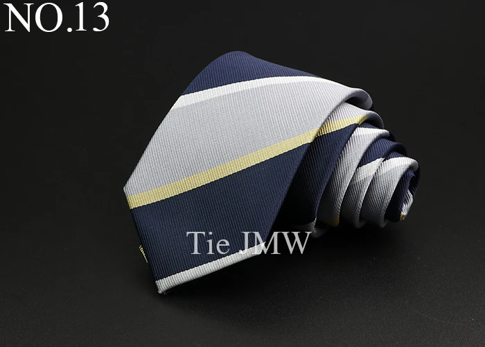 Classic Stripe Mens Tie - Jacquard Necktie in Red Blue Green for Daily Wear and Weddings