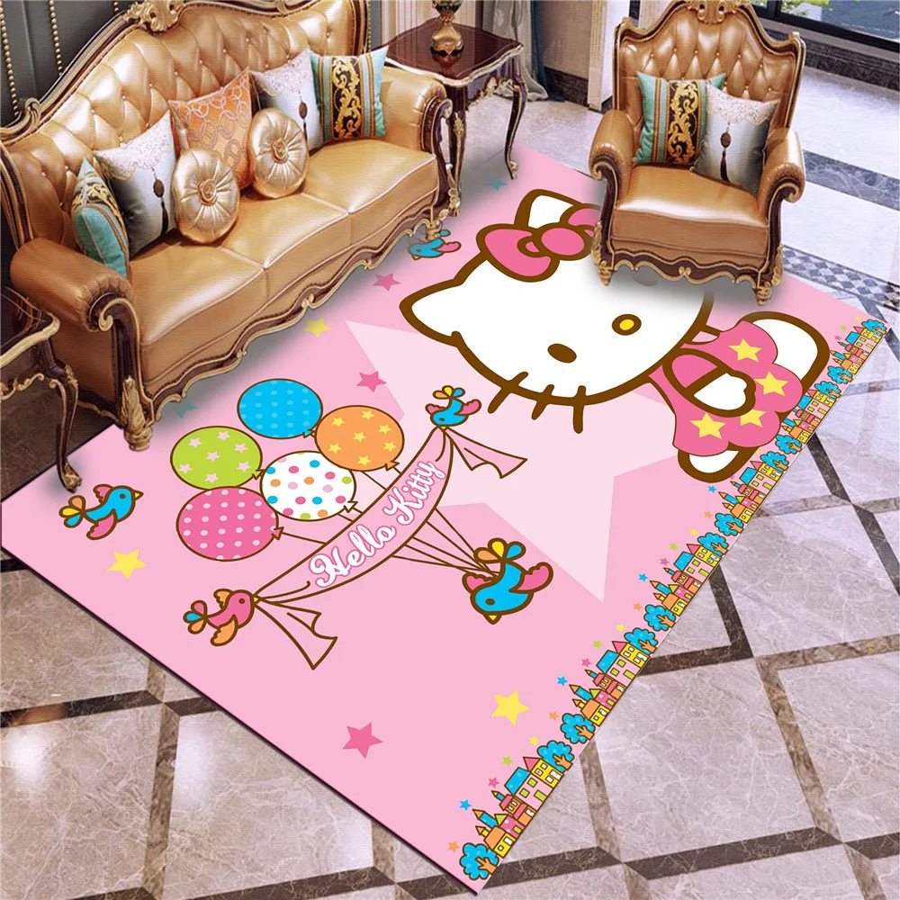 

Lovely Cat Cute Pink Kitten Anti Slip Carpets Rugs Welcome Entrance Doormats Floor Mats for Kids Adults Home Bedroom Decor