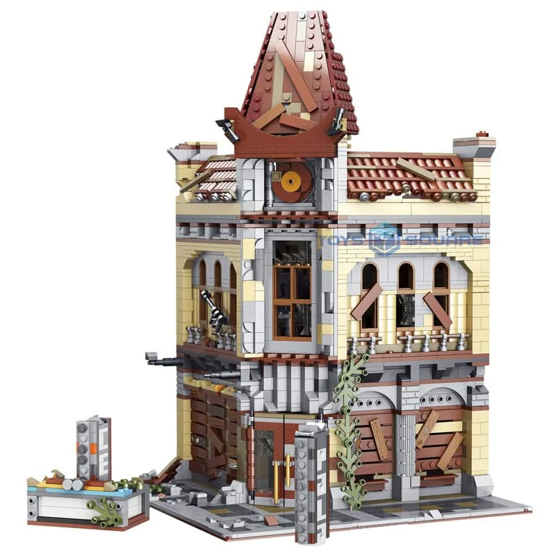 

The Apocalypse Last Days Of World Doomsday Palace Cinema Theater Model Building Blocks MOC Bricks Set With 2 Action Figures Toys