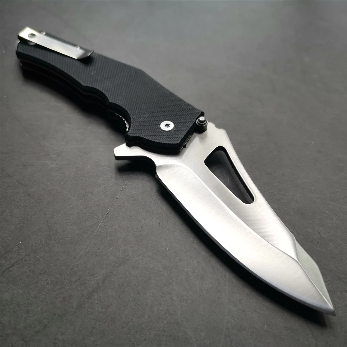 Карманные ножи 9 &quot55 56HRC 7Cr13 лезвия Быстрый открытый G10 Ручка черный зеленый