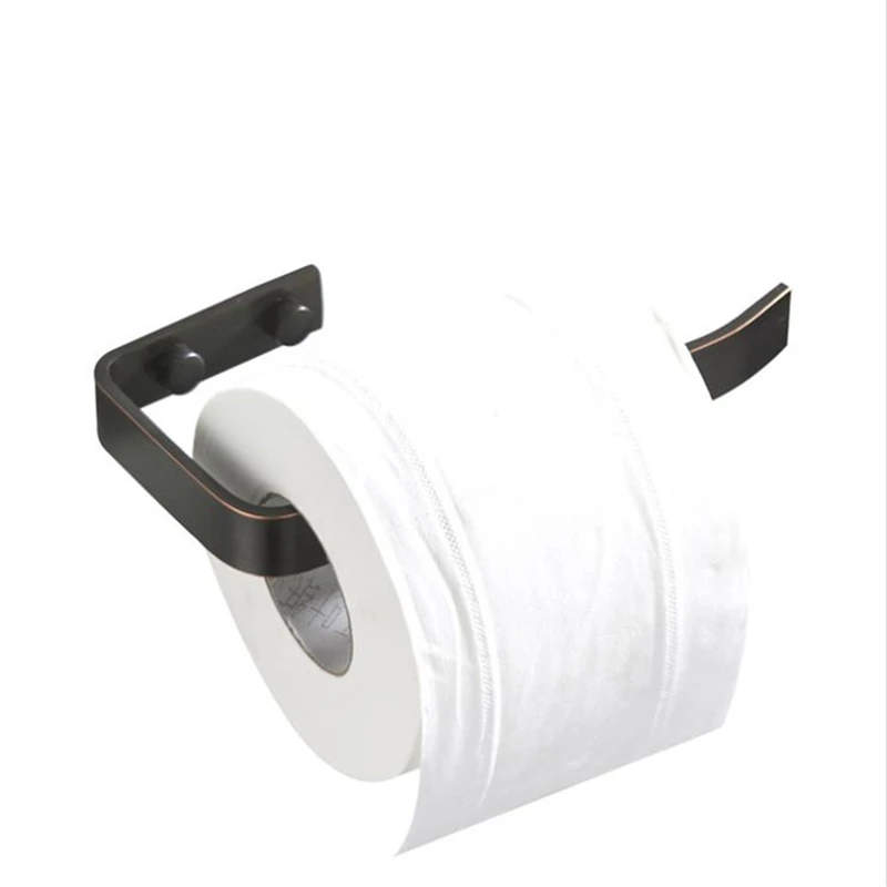 

1pc High Quality Toilet Paper Holder Brass Toilet Roll Paper Rack Black Wall Mount Tissue Roll Hanger
