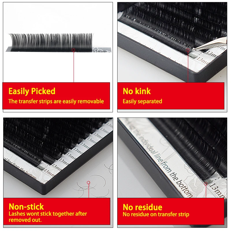 MENGBIO наращивание ресниц натуральный мягкий 10 случаев/лот отдельных лиц накладные