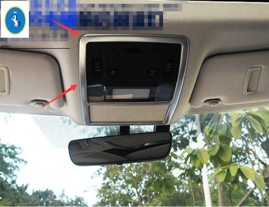 Yimaautotrim авто аксессуары верхняя Крыша лампы для чтения рамка Крышка отделка 2 шт. ABS подходит для Lexus RX200t RX450h