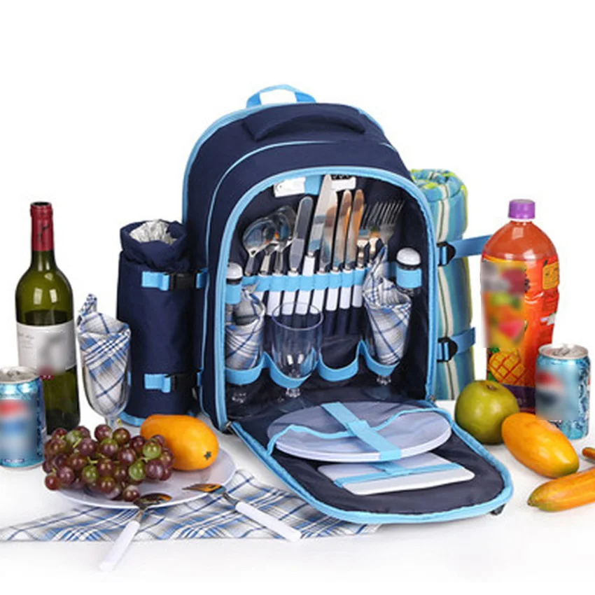 

AYC1601 Shoulder Picnic Bag Multifunctional Portable Picnic Backpack Camping Insulation Backpack With Outdoor Camping Tableware