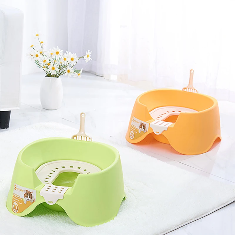 Smartpet полу-закрытый питомец кошки Туалет песочный ящик тренировочный анти-всплеск кошачий ящик для мусора Крытый с лопатой для домашних питомцев плюшевых кошек