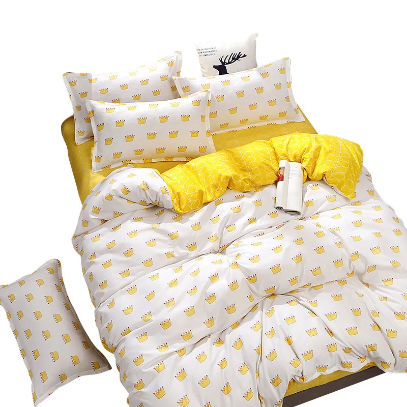 

KC Sheet Four-piece Set of Solid Color Student Dormitory Three-piece Set of Grinding Hair Set of Four-piece Set of Bedding