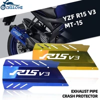 motorcycle accessories exhaust pipe crash protector for yamaha mt 15 mt 15 mt15 yzf r15 v3 yzfr15 v3 2017 2018 2019 2020