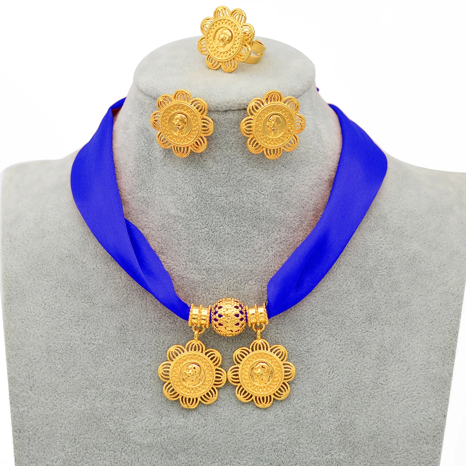 Набор украшений Anniyo сделай сам веревочные монеты ожерелья серьги кольцо золотой