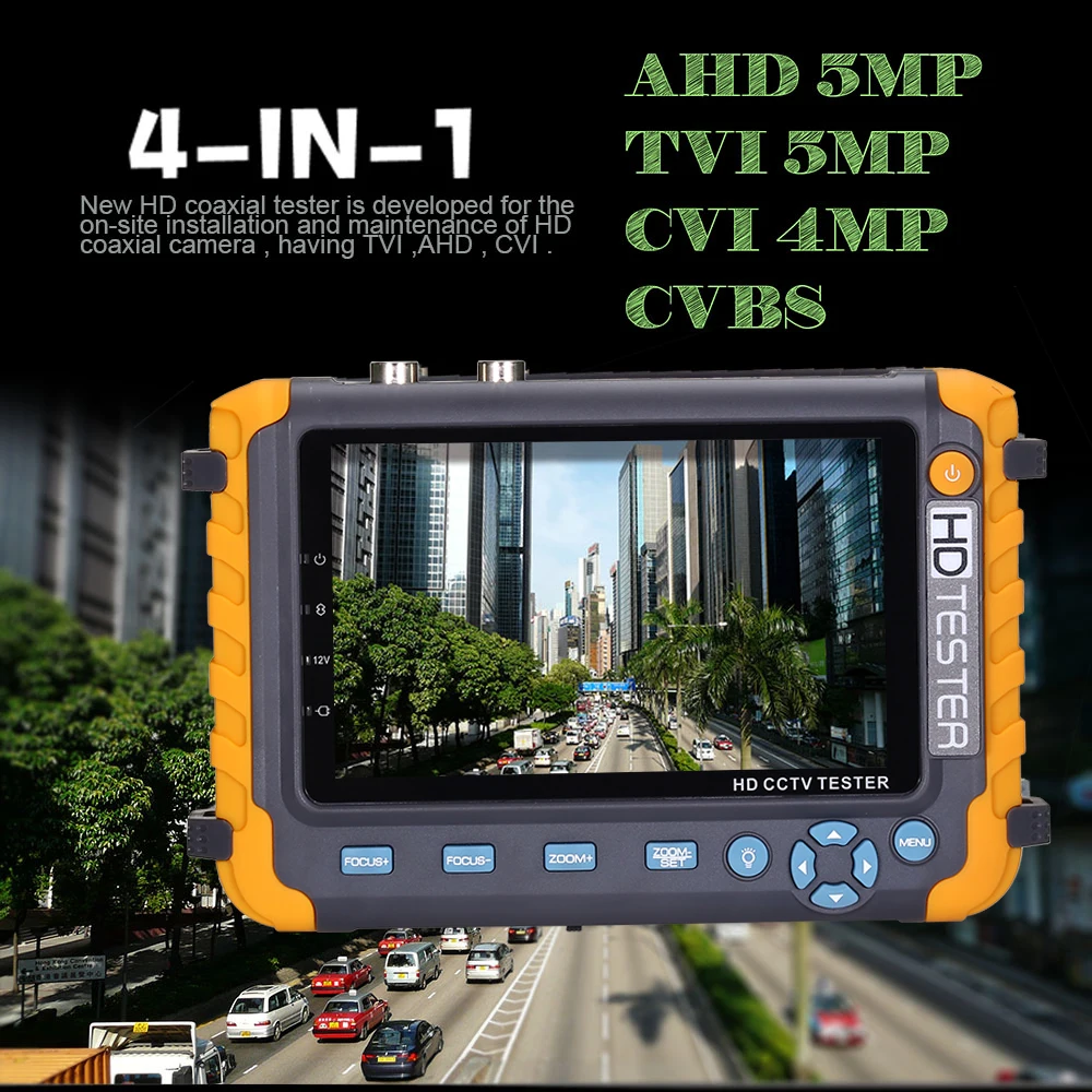 Cctv экран 1080P hdmi тестер 5 дюймов систем Скрытого видеонаблюдения с дисплеем bnc 5MP vga
