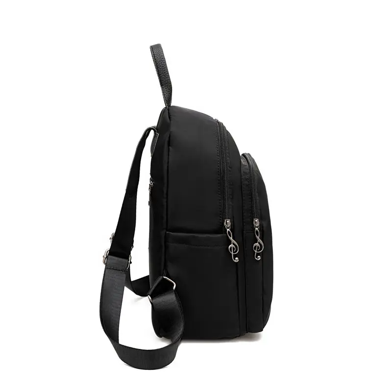 Брендовые мини-рюкзаки для девочек с вышивкой в виде животных черный Оксфордский