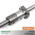 TBI C3 C5 2005 шариковый винт 5 мм свинцовый DFU2005 OFU2005 шариковая гайка анти-обратный респиратор 1000 мм двойная гайка высокая точность CNC шлифовальный шпиндель