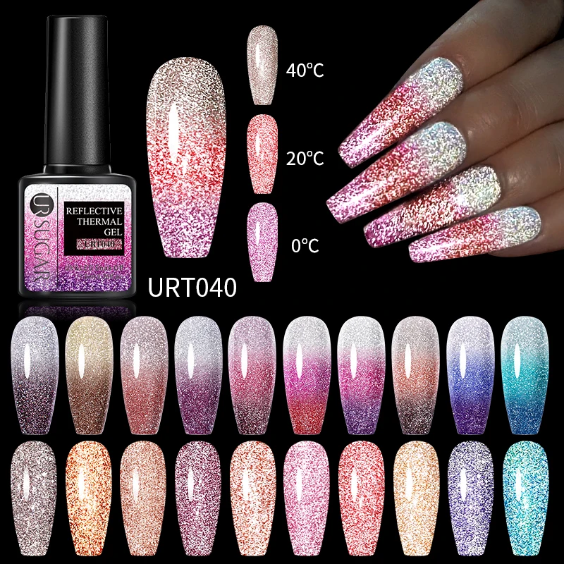 

Светоотражающий термальный Гель-лак для ногтей UR SUGAR 7,5 мл Блестящий полуперманентный отмачиваемый УФ светодиодный Гель-лак для ногтей лак ...